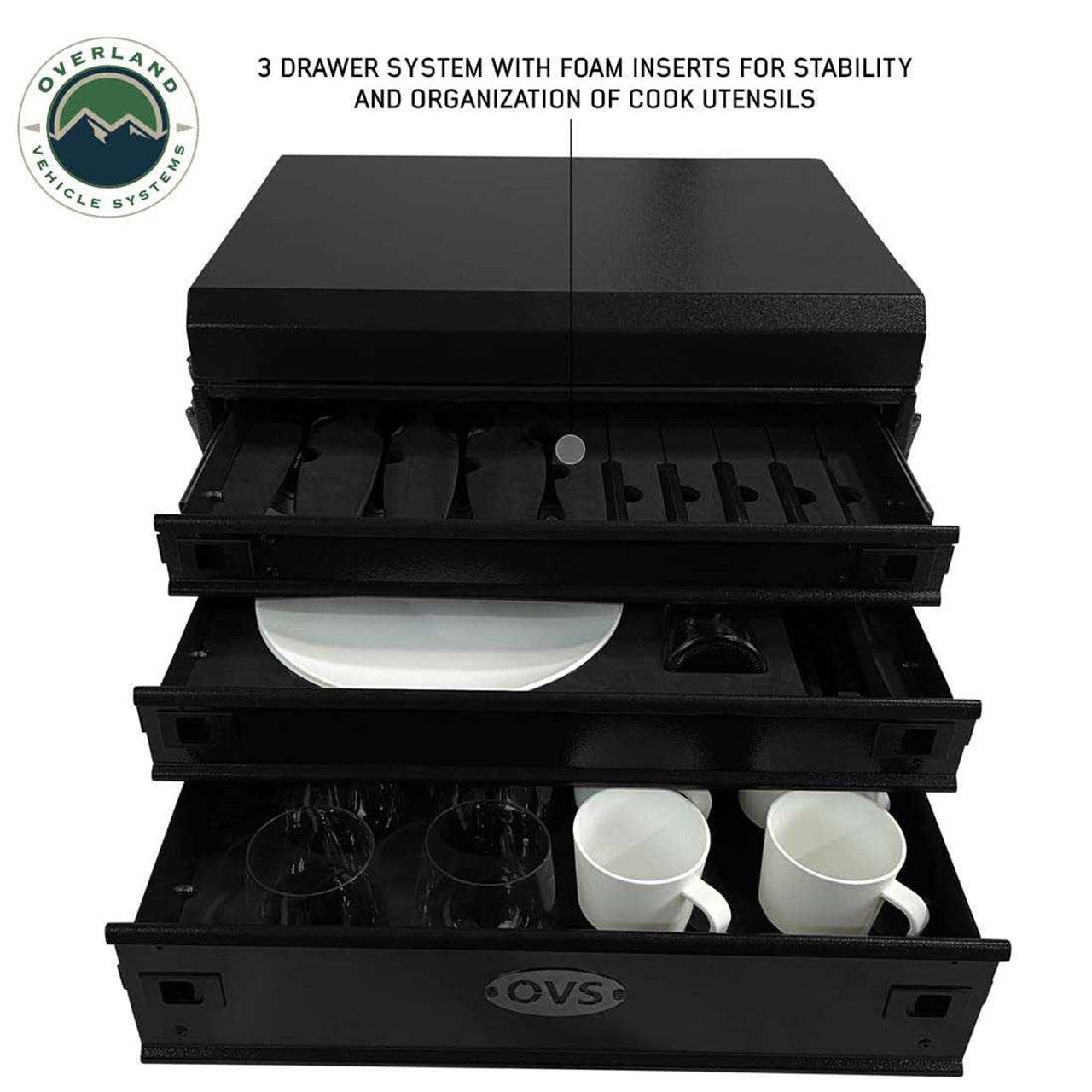 OVS | Portable Oven | Kitchen Kit - 39 Piece Utensil, Aluminum Storage Box With Custom Cut Foam Overland Vehicle Systems | 21010502