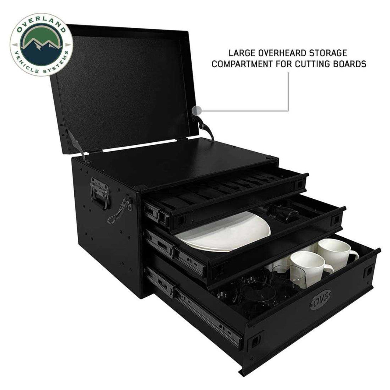 OVS | Portable Oven | Kitchen Kit - 39 Piece Utensil, Aluminum Storage Box With Custom Cut Foam Overland Vehicle Systems | 21010502