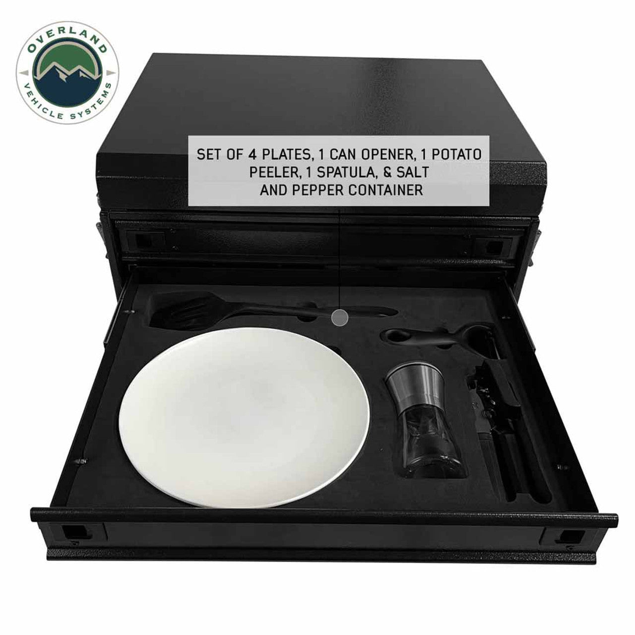 OVS | Portable Oven | Kitchen Kit - 39 Piece Utensil, Aluminum Storage Box With Custom Cut Foam Overland Vehicle Systems | 21010502