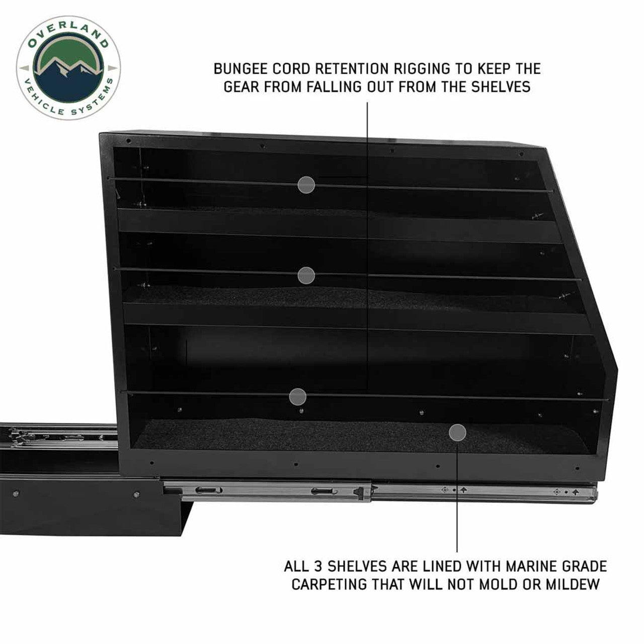 OVS | Camping Gear | Highline Slide Out Camping Storage System Overland Vehicle Systems | 21010503