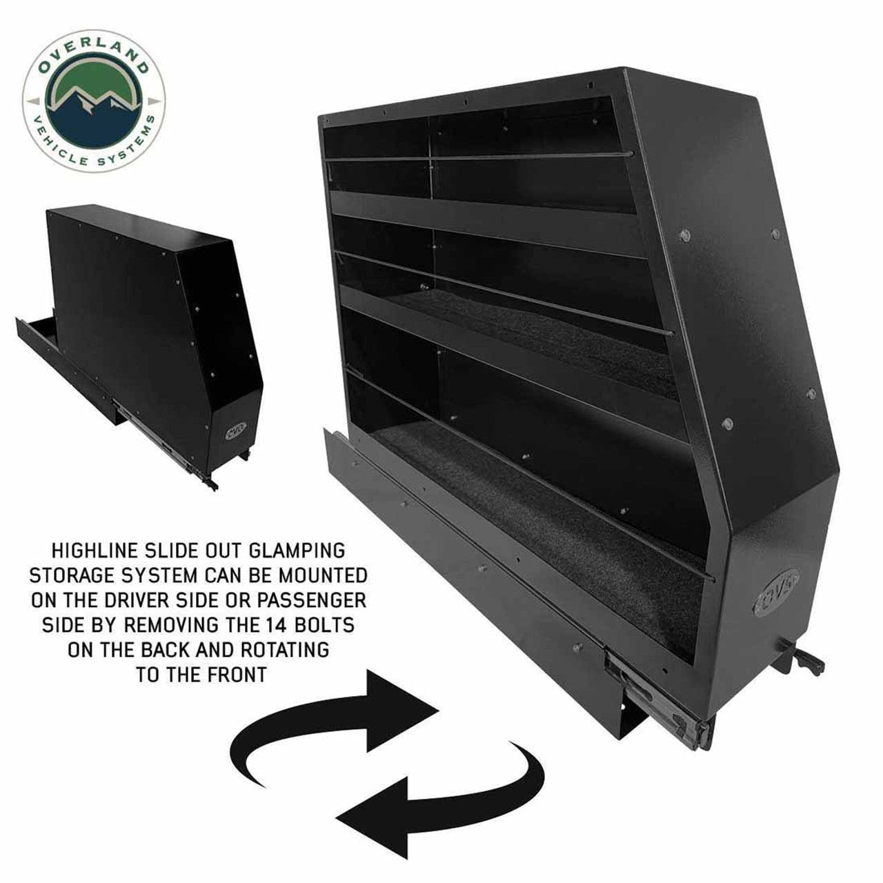 OVS | Camping Gear | Highline Slide Out Camping Storage System Overland Vehicle Systems | 21010503