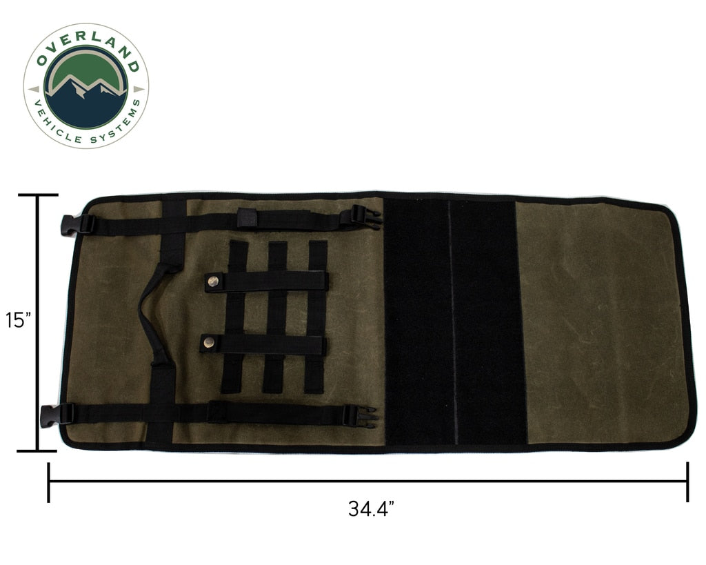 OVS | First Aid Bag | Rolled Bag First Aid - Waxed Canvas First Aid Bag for Car Overland Vehicle Systems | 21109941