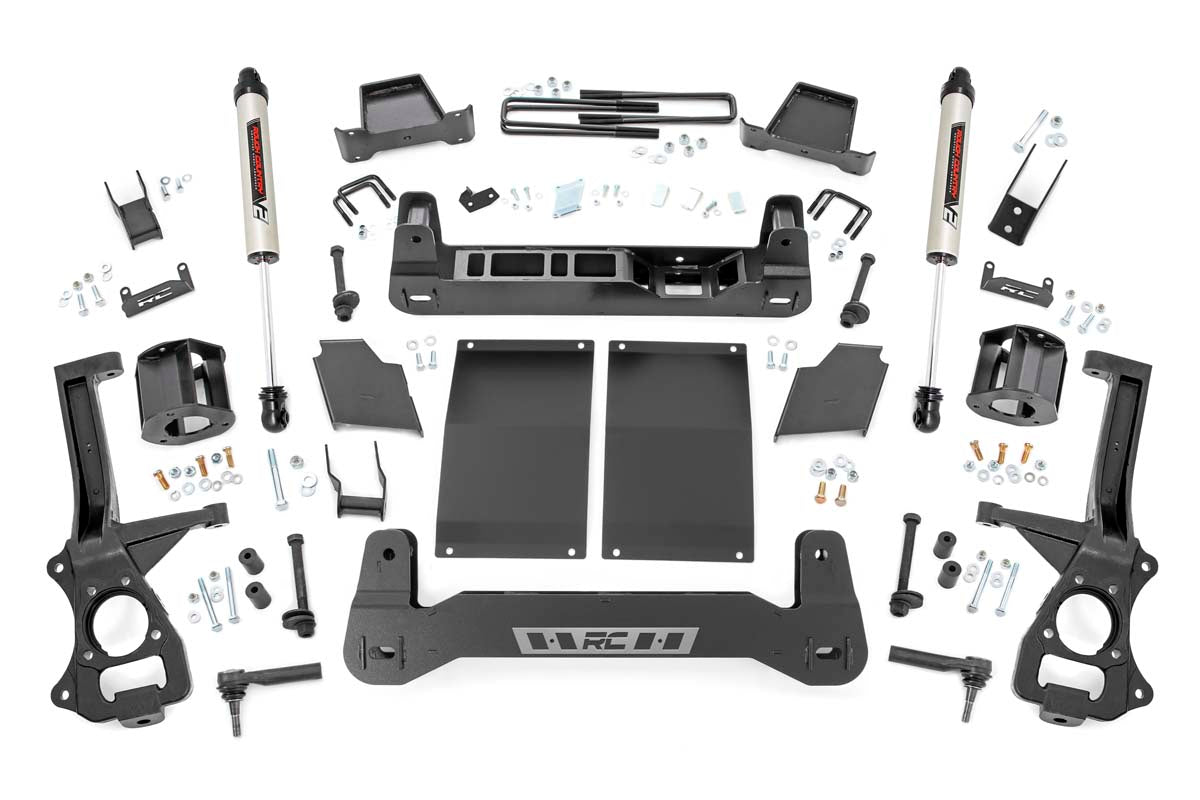6.0 Inch Suspension Lift Kit Strut Spacers and V2 Diesel 19-20 Chevy 1500 PU 4WD/2WD Rough Country