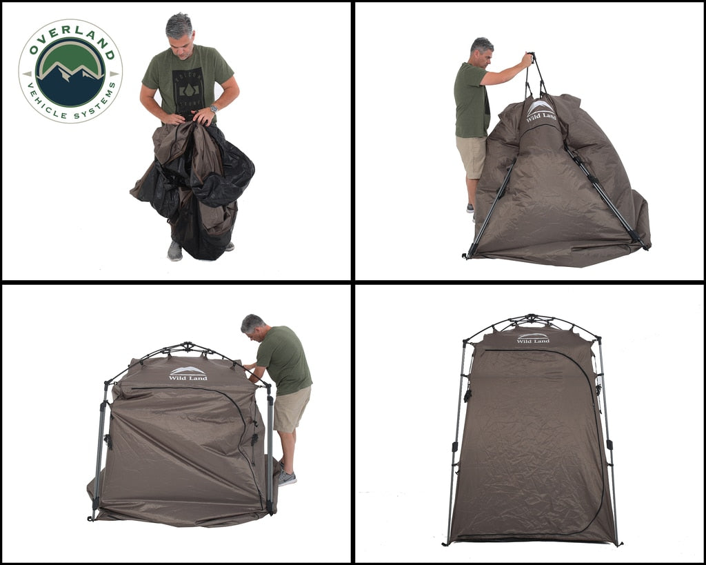 OVS | Tent Annex Room | OVS Portable Privacy Room with Shower, Retractable Floor and Amenity Pouches and More – Quick Set Up | 26019910