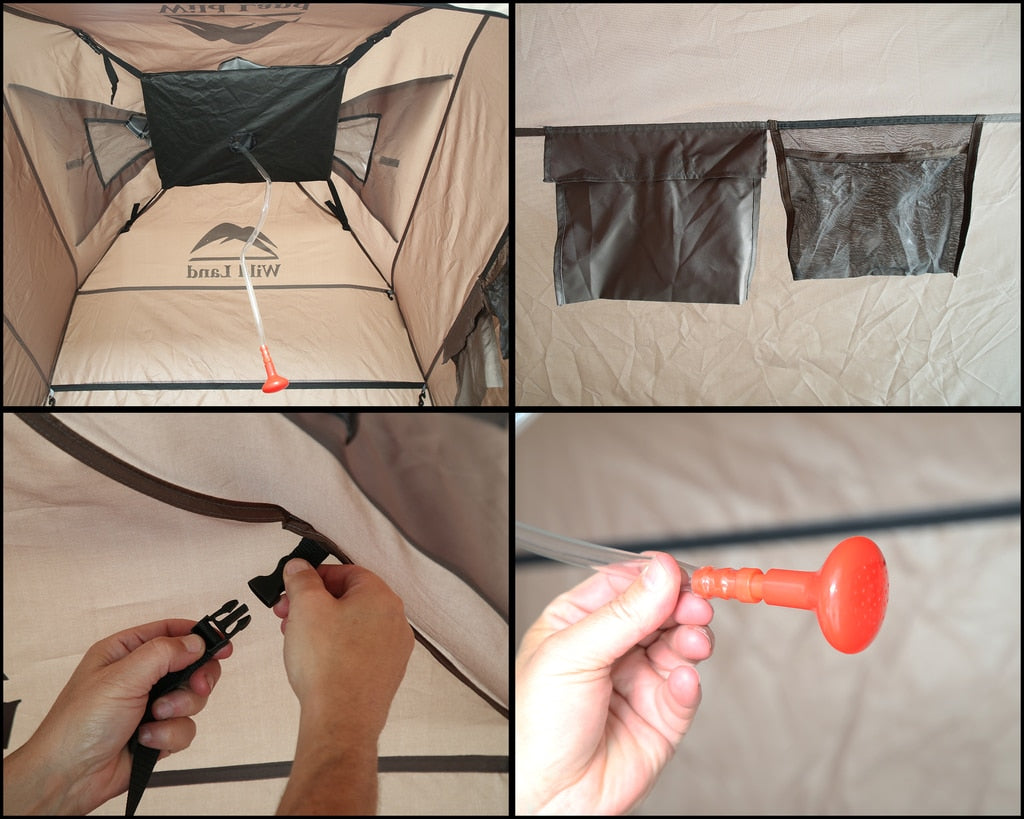 OVS | Tent Annex Room | OVS Portable Privacy Room with Shower, Retractable Floor and Amenity Pouches and More – Quick Set Up | 26019910