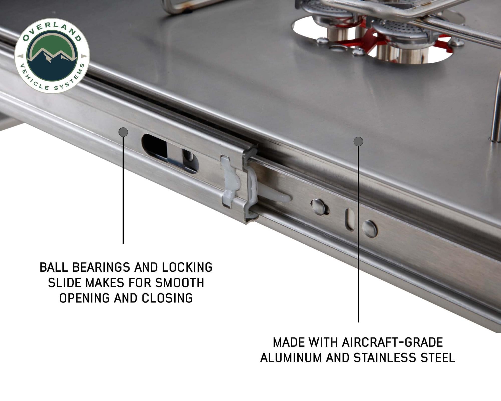 OVS | Table / Snack Tray | Komodo Camp Kitchen - Dual Grill, Skillet, Folding Shelves, and Rocket Tower - Stainless Steel | 30100001