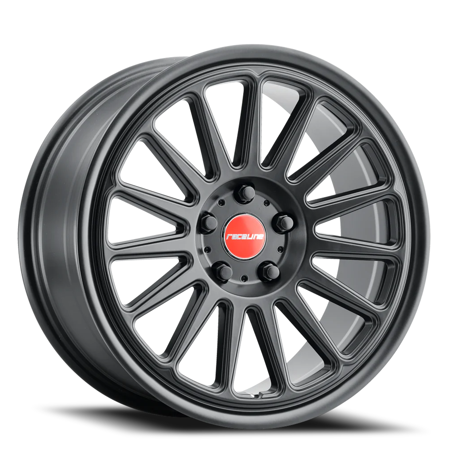 RACELINE | Aluminum Wheels | Aluminum Wheels 17x8 Grip 315B Satin Black Red and Black Logo Multi Spoke 35 Offset 5 on 120 Bolt Pattern 74.1 Bore Raceline | 315B-78018+35