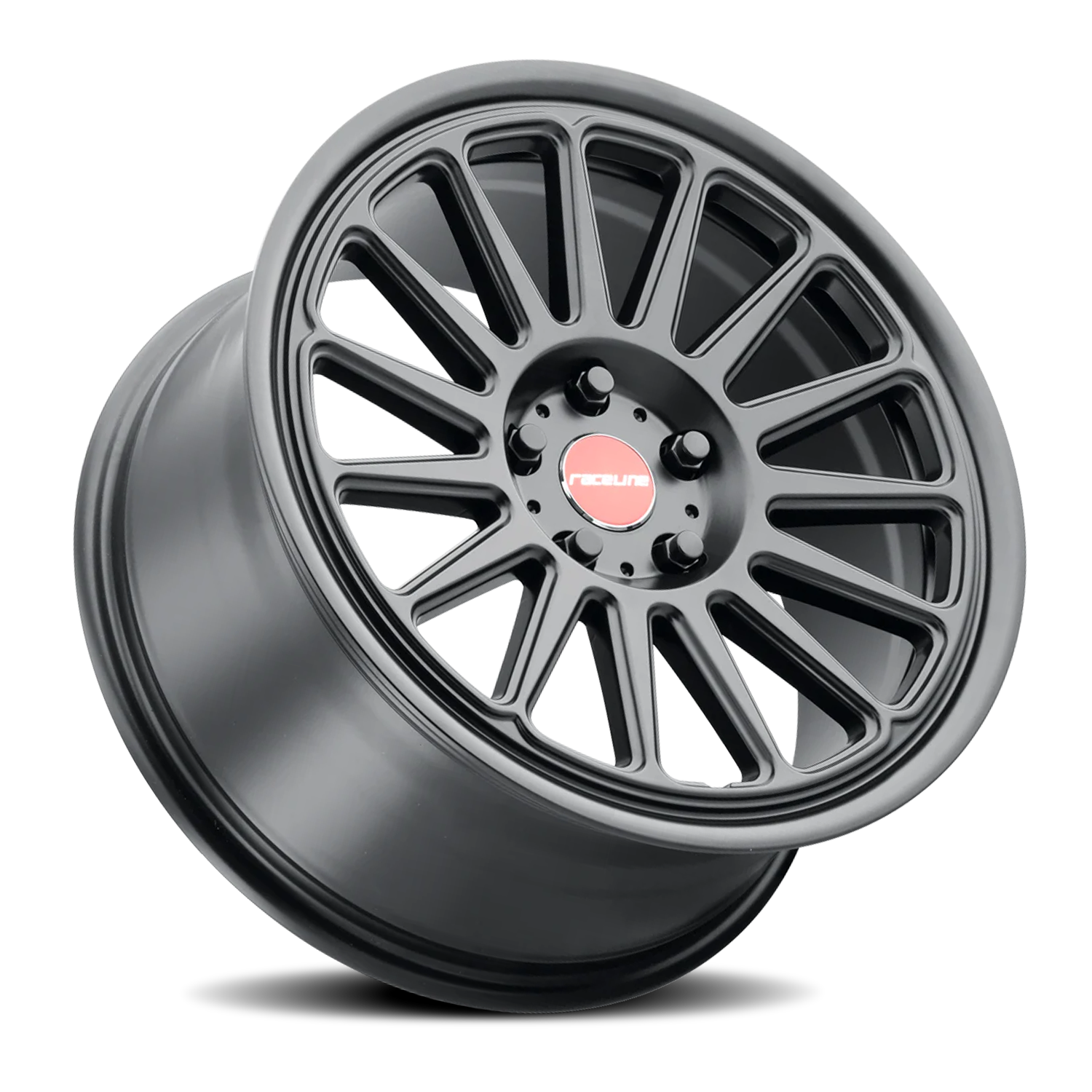 RACELINE | Aluminum Wheels | Aluminum Wheels 18x9.5 Grip 315B Satin Black Red and Black Logo Multi Spoke 35 Offset 5 on 112 Bolt Pattern 66.6 Bore Raceline | 315B-89517+35