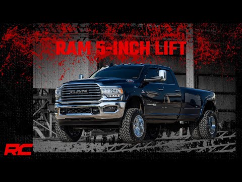 Rough Country | Lift Kits | 5.0 Inch Dodge Radius Arm Suspension Lift Kit w/AISIN Transmission 19-Up Ram 3500 4WD Diesel Rough Country | 37830