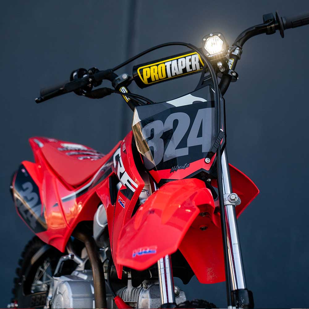 Baja Designs | LED Light Kit | Electric Start Pit Bike S1 Moto Kit Clear Wide Cornering Baja Designs | 387002