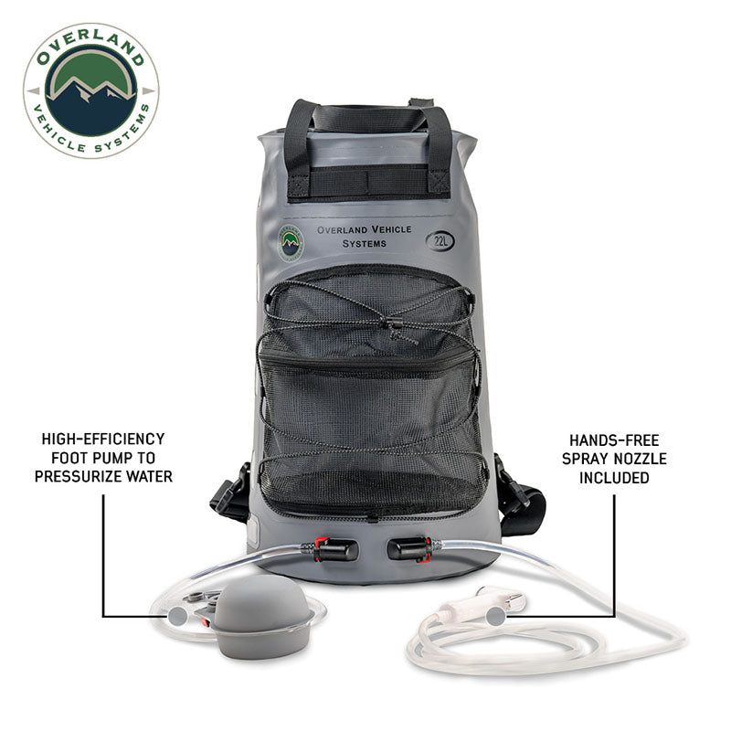 OVS | Shower Kit | Portable Camp Shower - 23 QT, Nozzle & Accessories Overland Vehicle Systems | 40300031