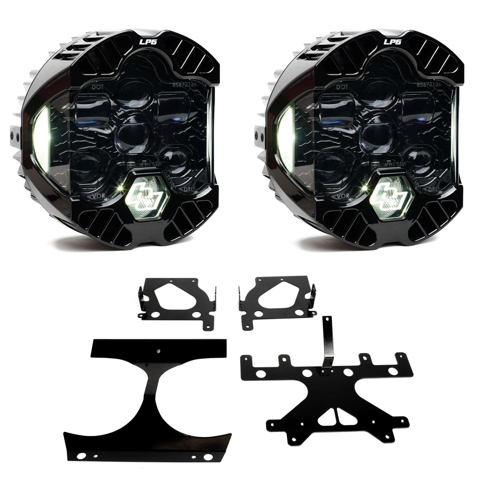 Baja Designs | Headlight Kit | DOT LP6 LED Headlight Kit 2015-2024 Harley Davidson Road Glide (White) Baja Designs | 44-8112