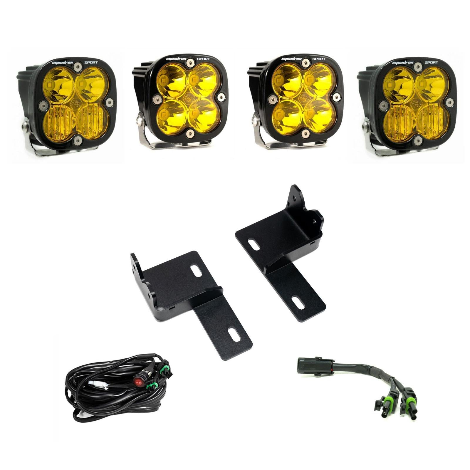 Baja Designs | LED Grille Kit | Squadron Sport Behind-the-Grille Kit 2025-On Toyota 4Runner Non-TRD Pro/Trailhunter Baja Amber Baja Designs | 44-8298