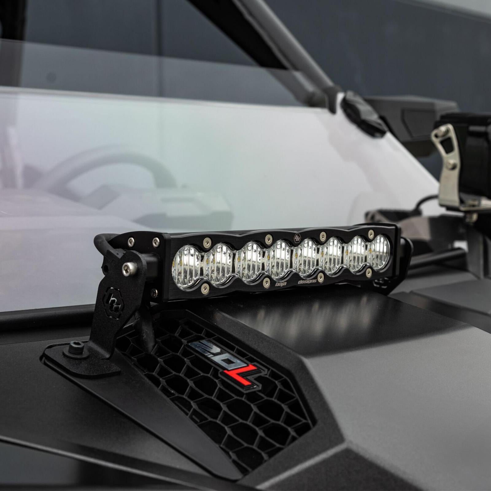 Baja Designs | LED Light Bars | S8 10 Inch Light Bar Hood Mount Kit Polaris 2025 RZR ProR; ProS; ProXP, Clear Baja Designs | 44-8299