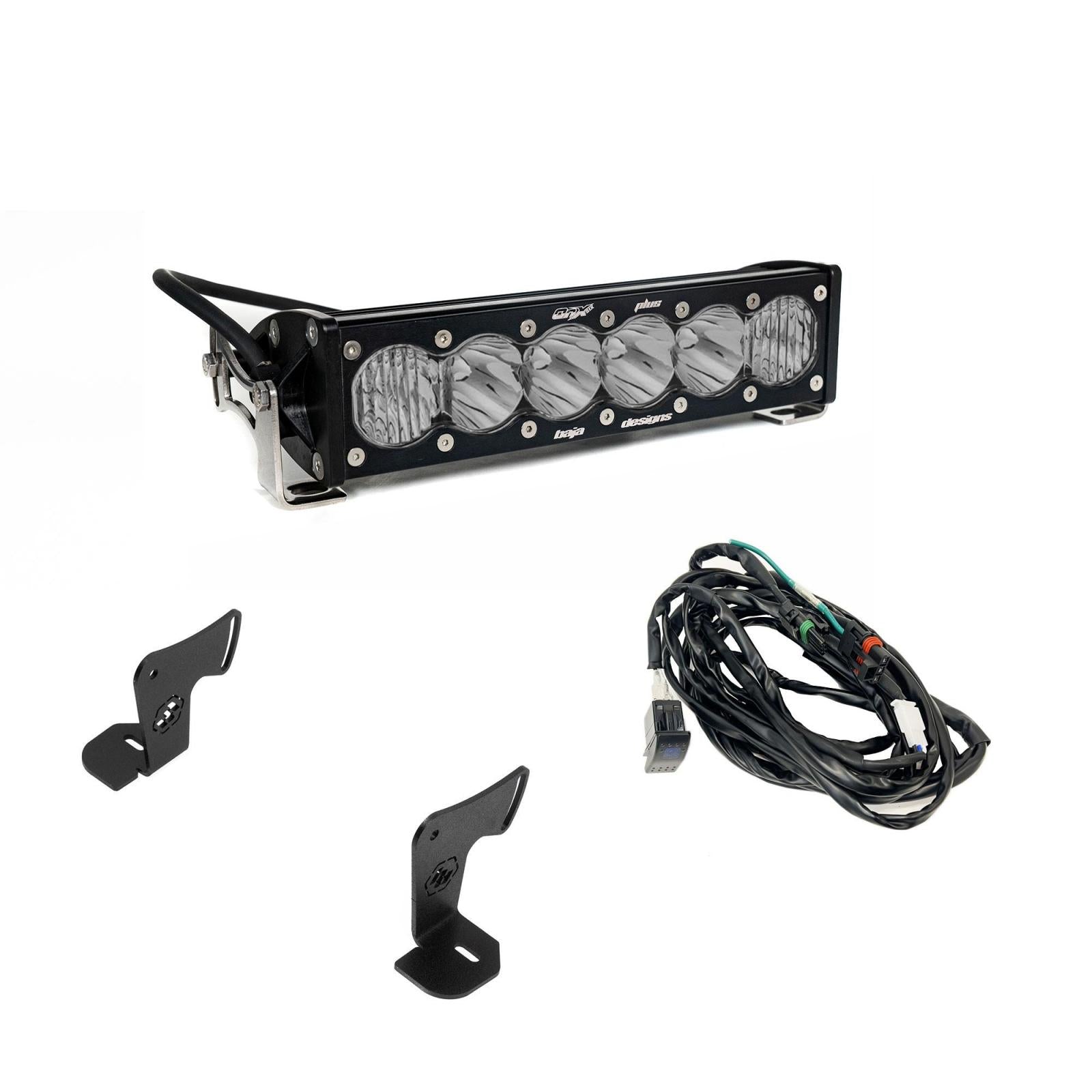 Baja Designs | LED Light Bars | OnX6+ 10 Inch Light Bar Hood Mount Kit Polaris 2025 RZR ProR; ProS; ProXP, Clear Baja Designs | 44-8301