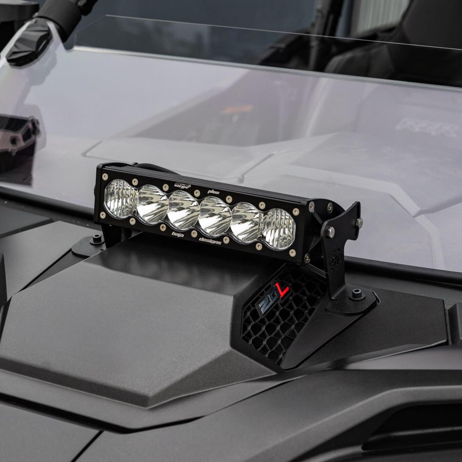 Baja Designs | LED Light Bars | OnX6+ 10 Inch Light Bar Hood Mount Kit Polaris 2025 RZR ProR; ProS; ProXP, Clear Baja Designs | 44-8301