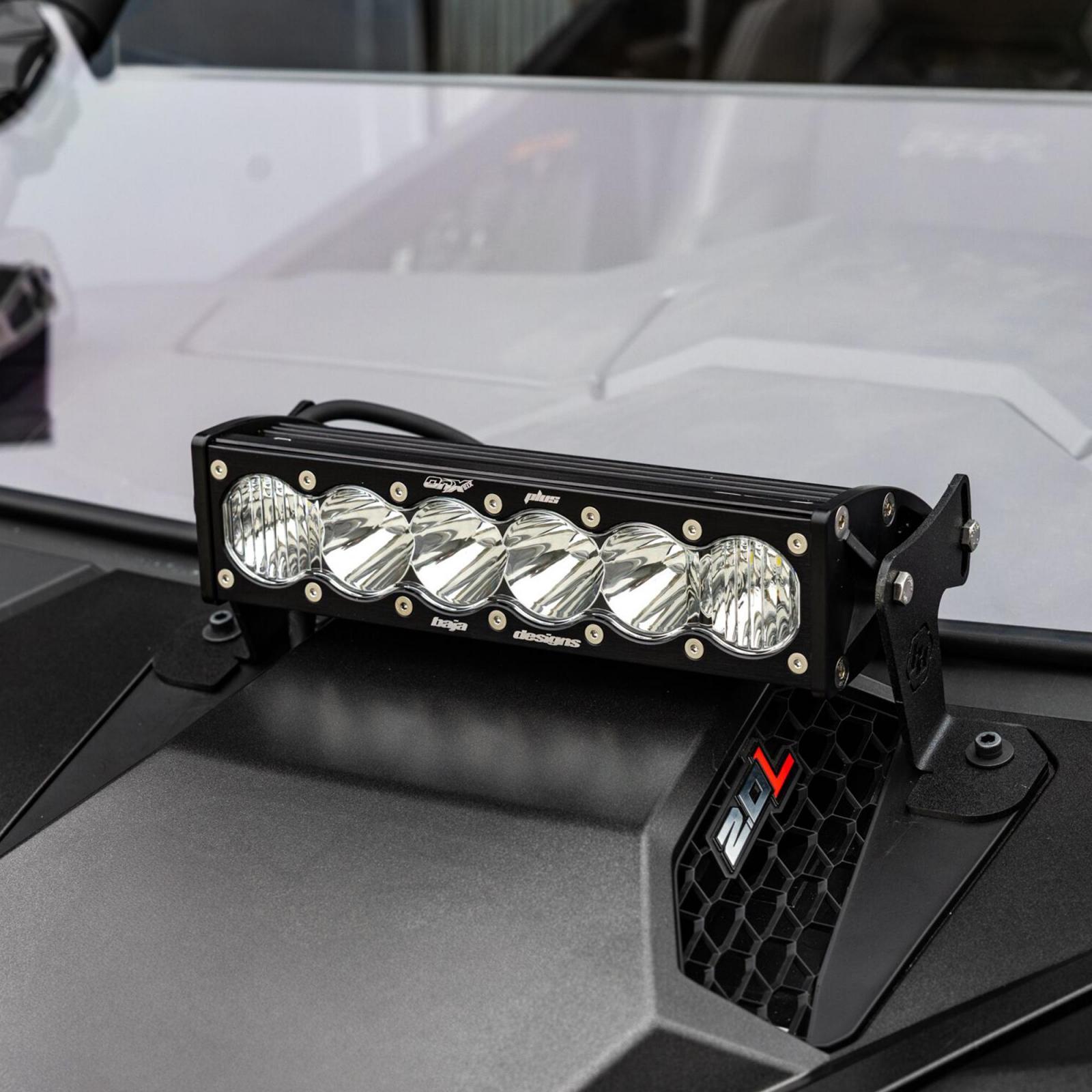 Baja Designs | LED Light Bars | OnX6+ 10 Inch Light Bar Hood Mount Kit Polaris 2025 RZR ProR; ProS; ProXP, Clear Baja Designs | 44-8301