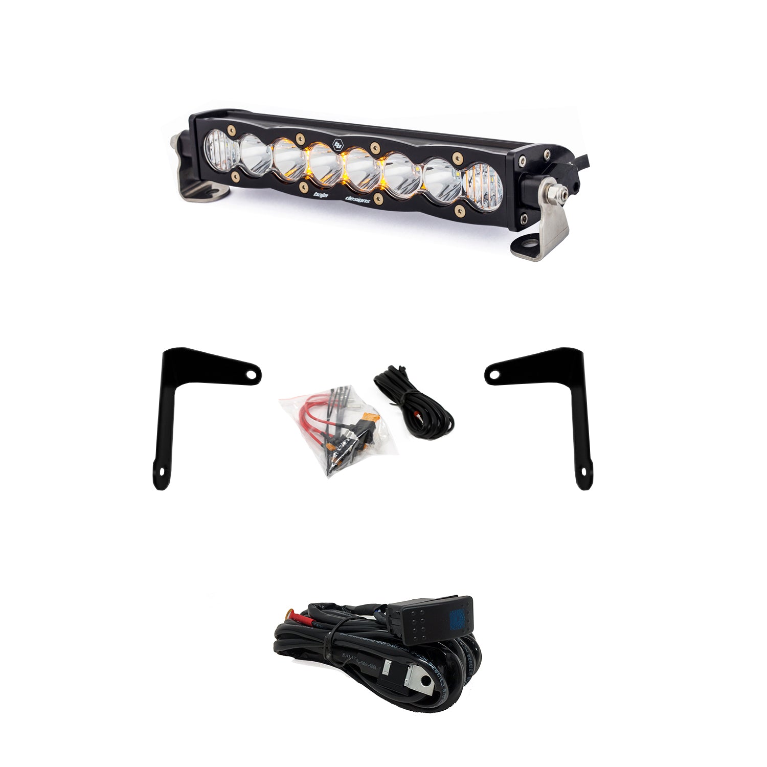 Baja Designs | LED Light Kit | Can-Am X3 Shock Mount Kit w/10 Inch S8 Light Bar Clear Baja Designs | 447037