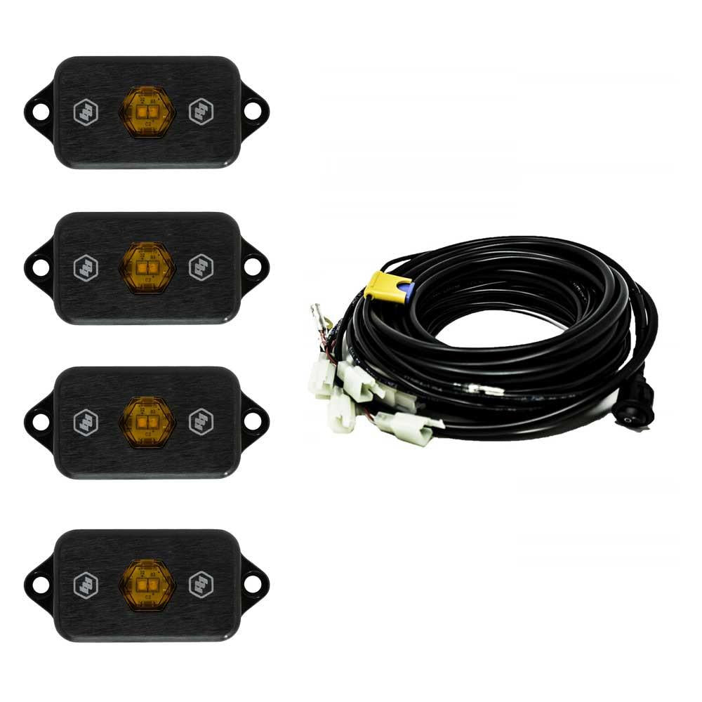 Baja Designs | LED Light Kit | Rock Light Kit Universal Baja Amber Baja Designs | 447056
