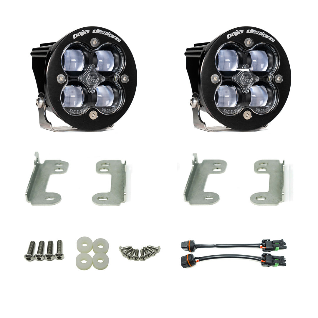 Baja Designs | Fog Lights | Jeep JK Fog Light Squadron-R SAE LED 07-18 Wrangler JK Fog Pocket Kit Baja Designs | 447621