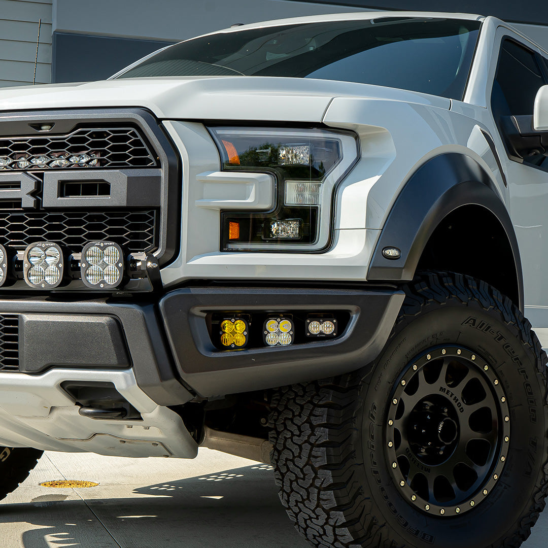 Baja Designs | Fog Lights | Raptor Fog Light Kit 17-18 F-150 Raptor Fog Pocket Kit Amber SAE Sportsmen Baja Designs | 447717