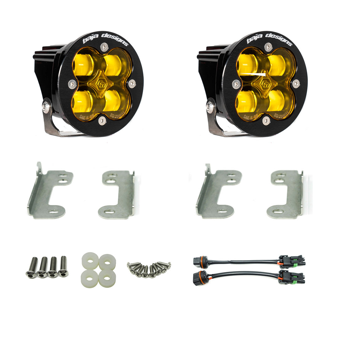 Baja Designs | Fog Lights | Jeep Fog Lights Squadron-R SAE Amber LED 07-18 Wrangler JK Fog Pocket Kit Baja Designs | 447721