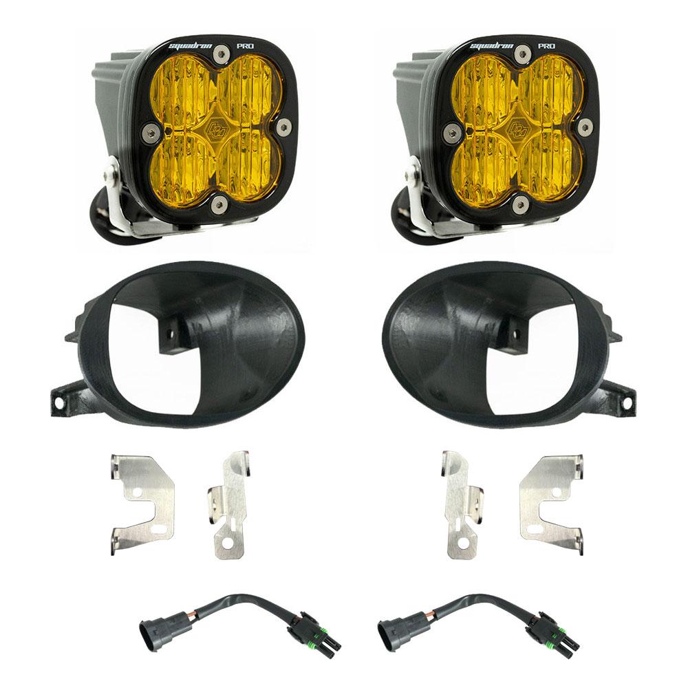 Baja Designs | Fog Lights | Squadron Pro Fog Pocket Kit 19-24 Sprinter 1500/2500/3500 (Wide Cornering; Amber) | 447874