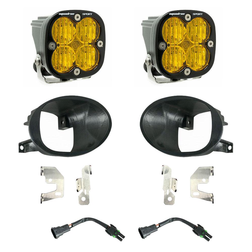 Baja Designs | Fog Lights | Squadron Sport Fog Pocket Kit 19-24 Sprinter 1500/2500/3500 (Wide Cornering; Amber) | 447875