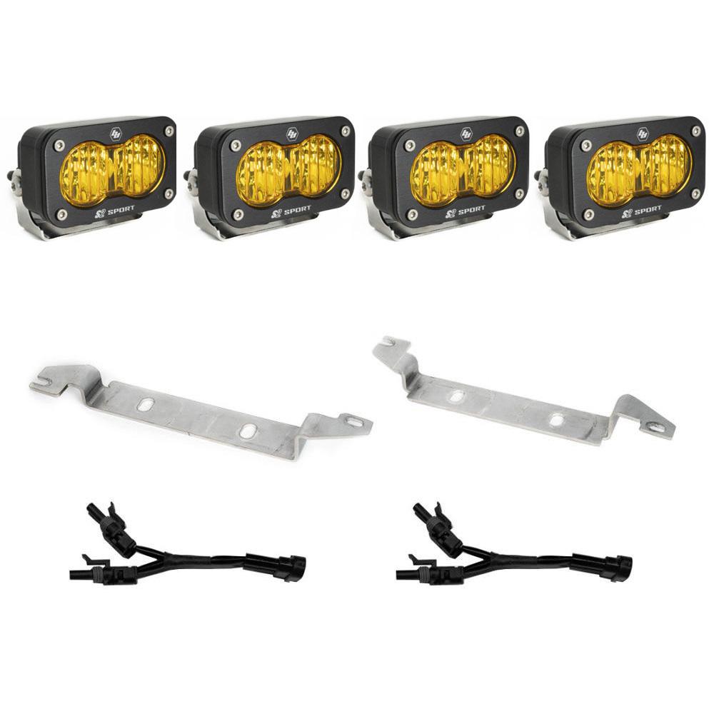 Baja Designs | Fog Lights | S2 Sport Fog Pocket Kit - 22-Present Toyota Tundra (Wide Cornering; Baja Amber) Baja Designs | 448081