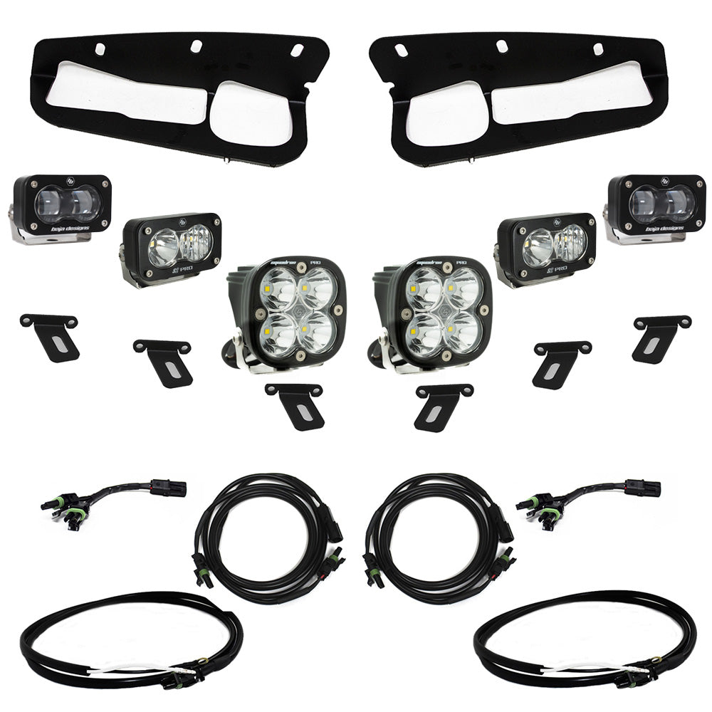 Baja Designs | Fog Lights | Ford Bronco (21-Present) S2 SAE FPK Pro w/Upfitter Wiring Harness for OEM Steel Bumper Baja Designs | 448175UP