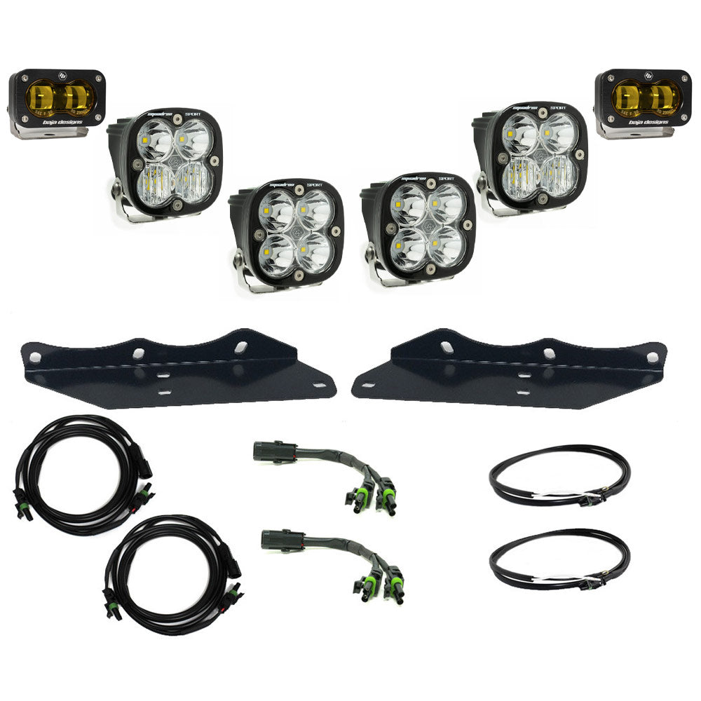 Baja Designs | Fog Lights | Ford Raptor (17-20) Fog Pocket Kit S2 SAE Baja Amber Sportsman Baja Designs | 448176