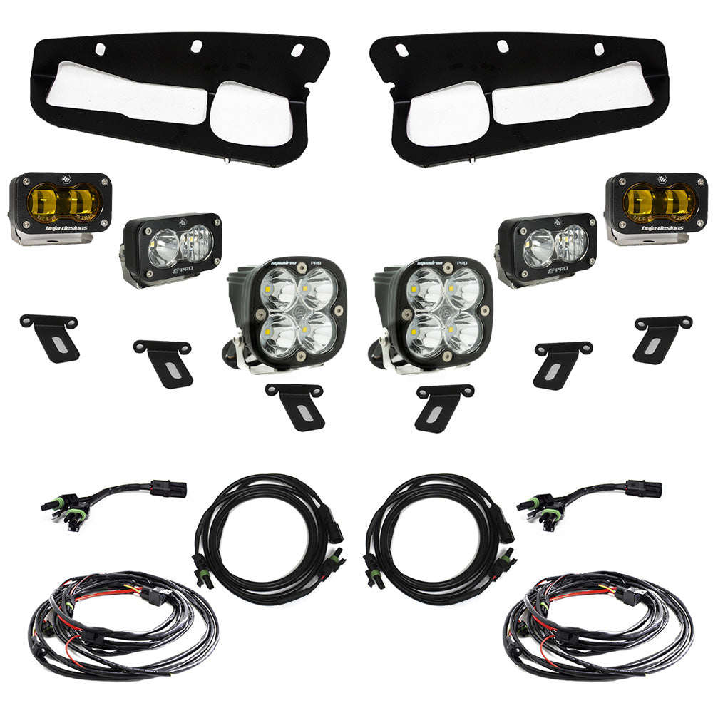 Baja Designs | Fog Lights | Ford Bronco (21-Present) S2 SAE Baja Amber FPK Pro for OEM Steel Bumper Baja Designs | 448179