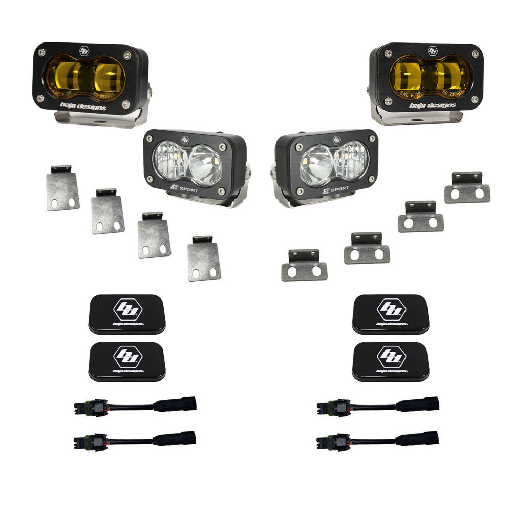 Baja Designs | Fog Lights | S2 SAE Baja Amber/S2 Sport Fog Pocket Kit Fits 21-On Ford Raptor Baja Designs | 448181