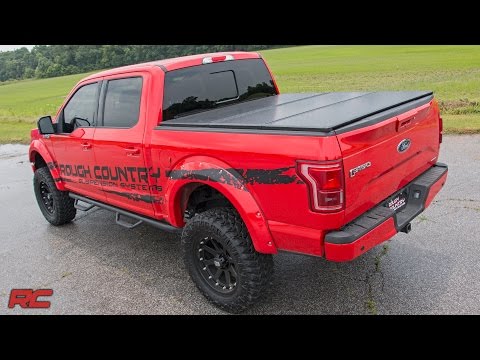 Rough Country | Tonneau Covers|Truck Bed|Exterior Parts & Car Care | Hard Folding Bed Cover 5 Ft Bed 15-21 Chevy/GMC Canyon/Colorado Rough Country | 45215515A