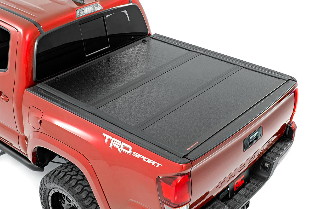 Tacoma Low Profile Hard Tri-Fold Tonneau Cover 16-20 Tacoma Rough Country