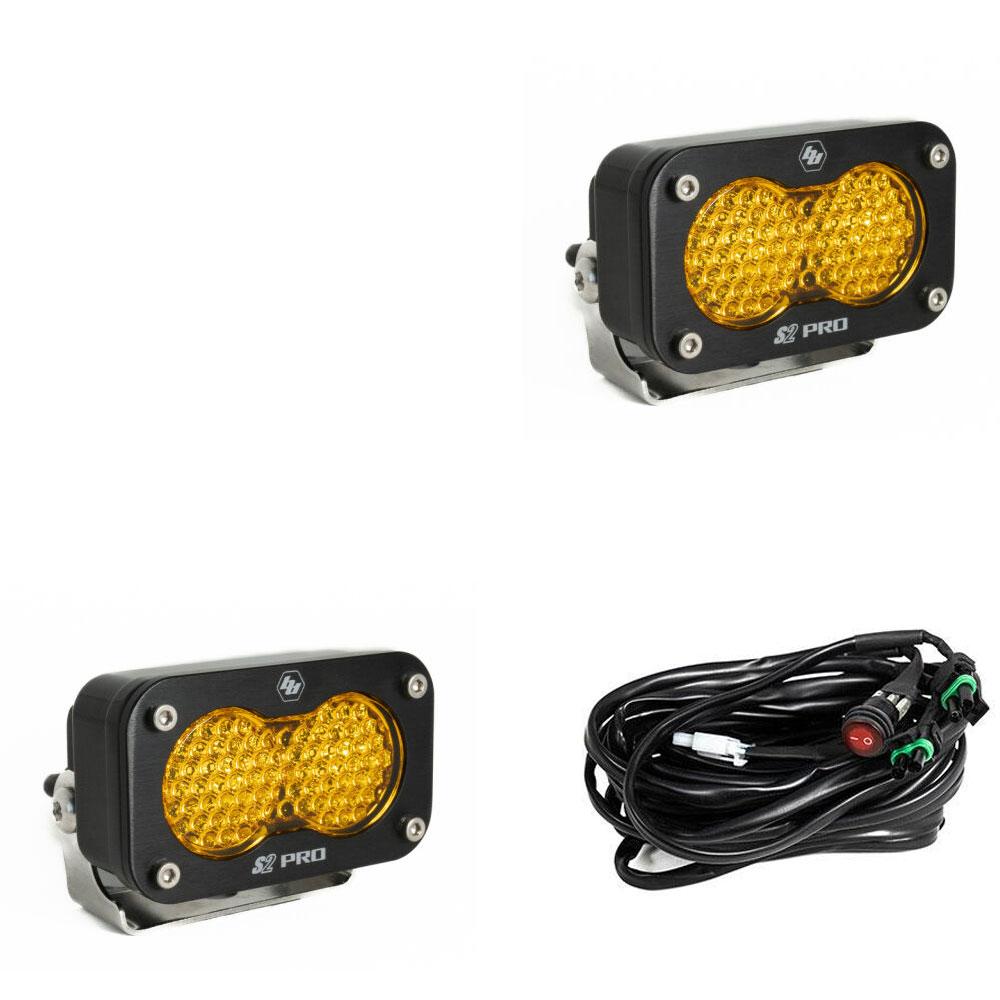 Baja Designs | LED Light Pods | LED Light Pods Baja Amber Lens Work/Scene Pattern Pair S2 Pro Series Baja Designs | 487816
