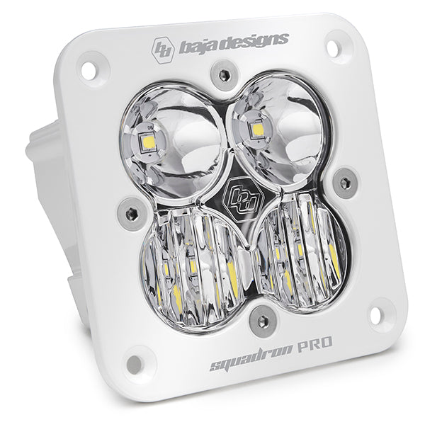 Baja Designs | LED Light Pods | Flush Mount LED Light Pod White Clear Lens Driving/Combo Pattern Squadron Pro Baja Designs | 491003WT