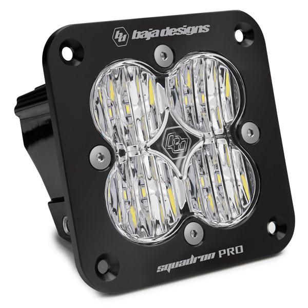 Baja Designs | LED Light Pods | Flush Mount LED Light Pod Black Clear Lens Wide Cornering Pattern Squadron Pro Baja Designs | 491005