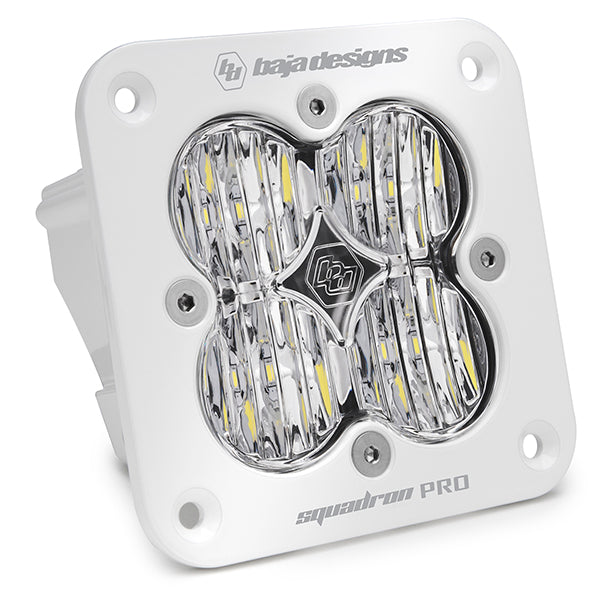 Baja Designs | LED Light Pods | Flush Mount LED Light Pod White Clear Lens Wide Cornering Pattern Squadron Pro Baja Designs | 491005WT