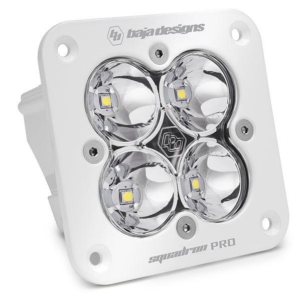 Baja Designs | LED Light Pods | Flush Mount LED Light Pod White Clear Lens Work/Scene Pattern Squadron Pro Baja Designs | 491006WT