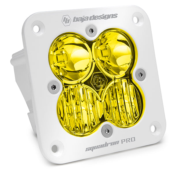 Baja Designs | LED Light Pods | Flush Mount LED Light Pod White Baja Amber Lens Driving/Combo Pattern Squadron Pro Baja Designs | 491013WT