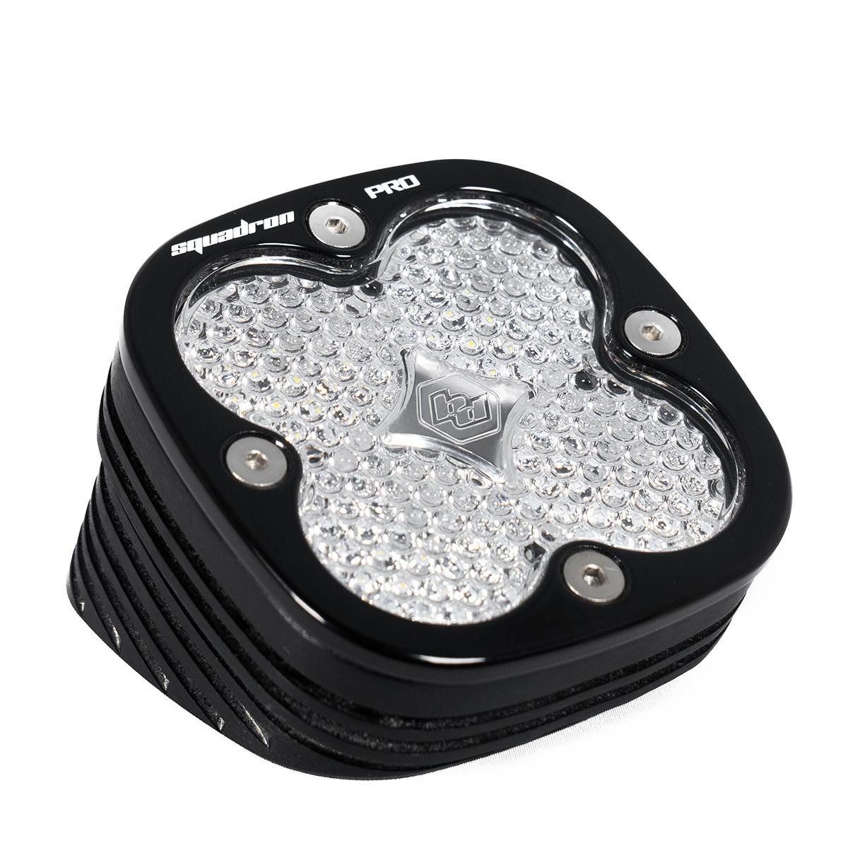 Baja Designs | LED Light Pods | Flush Mount LED Light Pod Angled Black Clear Lens Work/Scene Pattern Squadron Pro Baja Designs | 492006