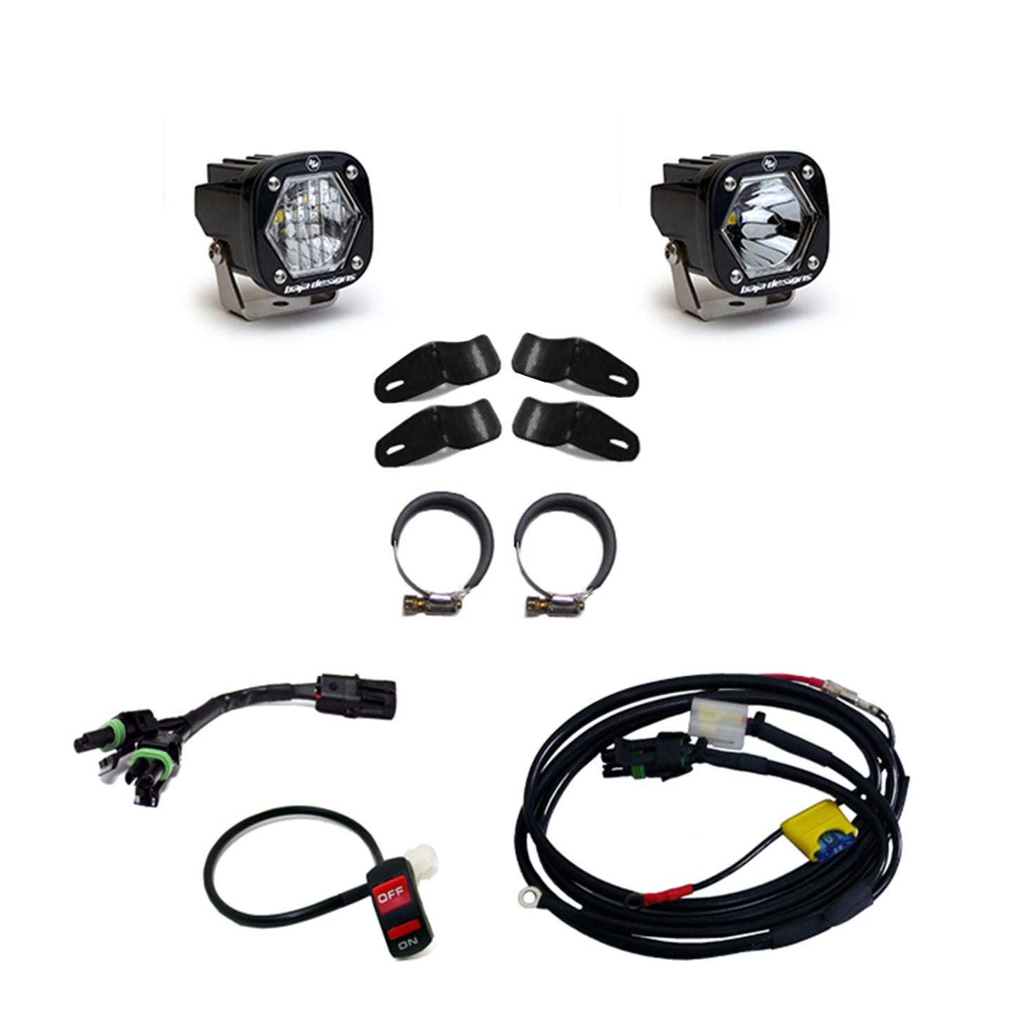 Baja Designs | Motorcycle Headlights | S1 Universal Moto Kit Driving/Combo Baja Desgins | 507097