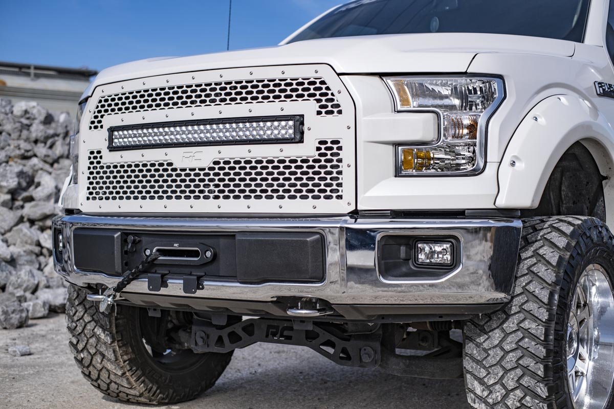 Rough Country | Winch Mount Plate | Ford Hidden Winch Mounting Plate 15-20 F-150 V8 Rough Country | 51007