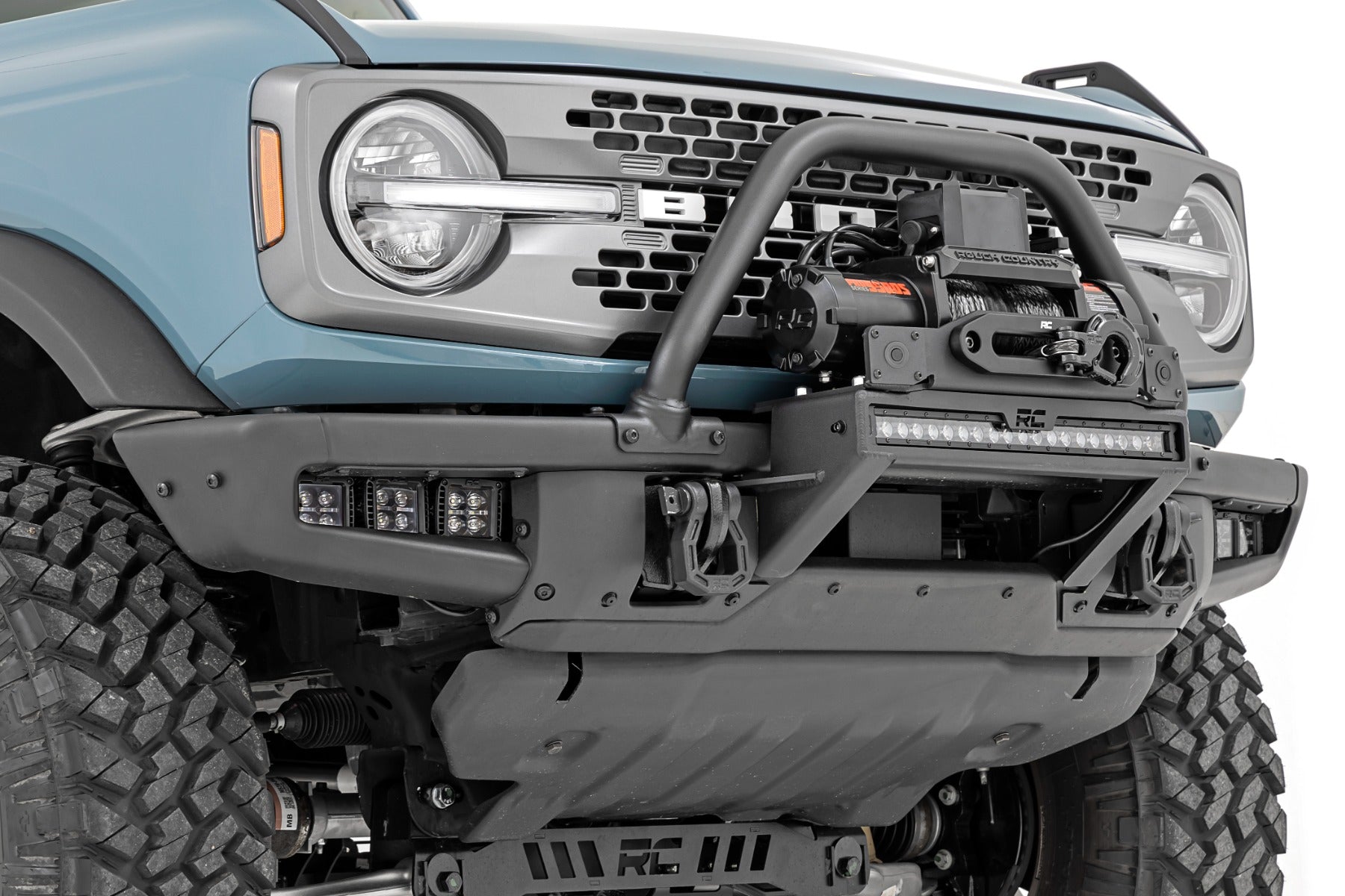 Rough Country | Winch Mount Plate | High Winch Mount All Models Ford Bronco 4WD 21-Up) Rough Country | 51066