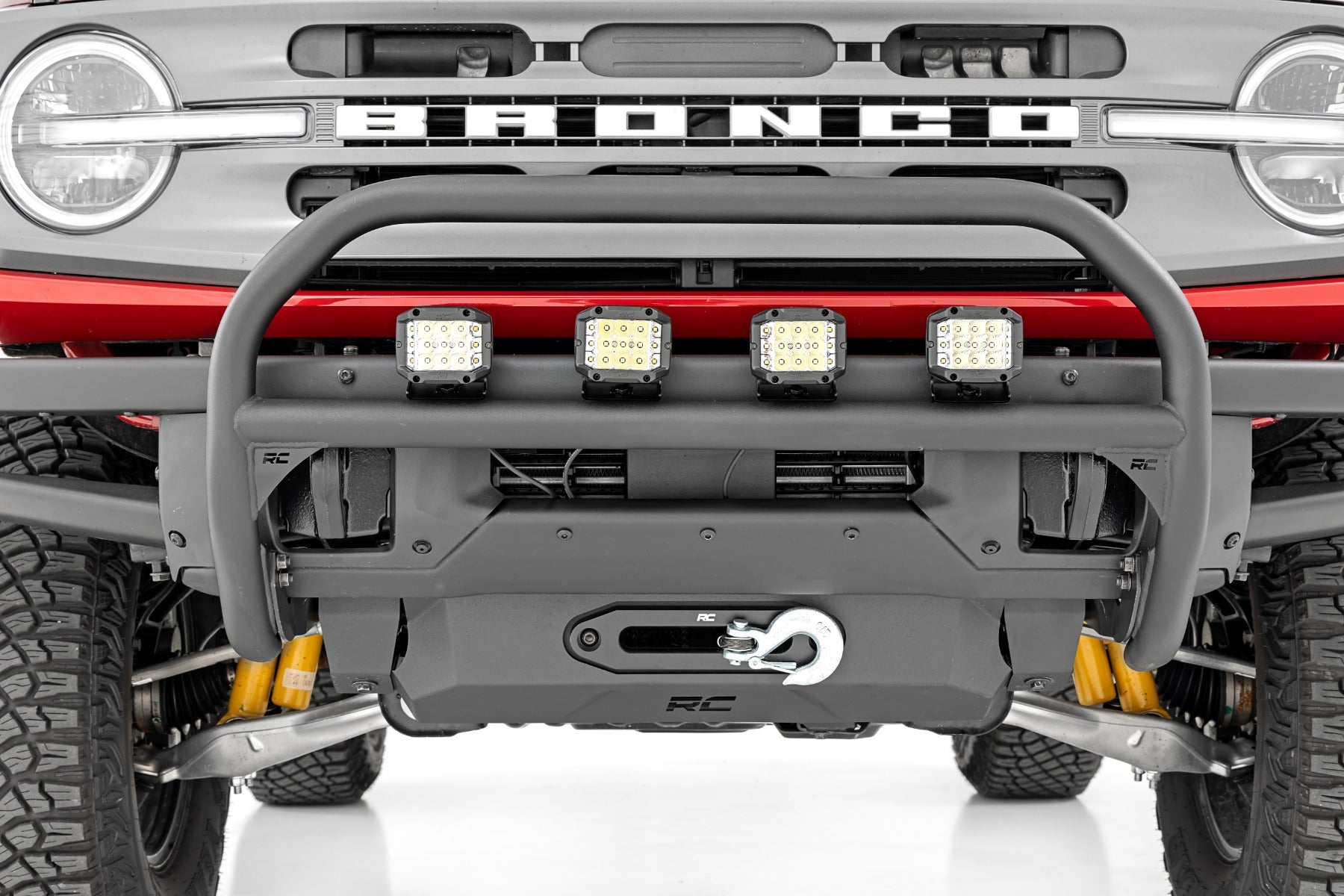 Rough Country | Bumper Bull Bar | Nudge Bar OE Modular Steel Ford Bronco 4WD 21-Up Rough Country | 51100