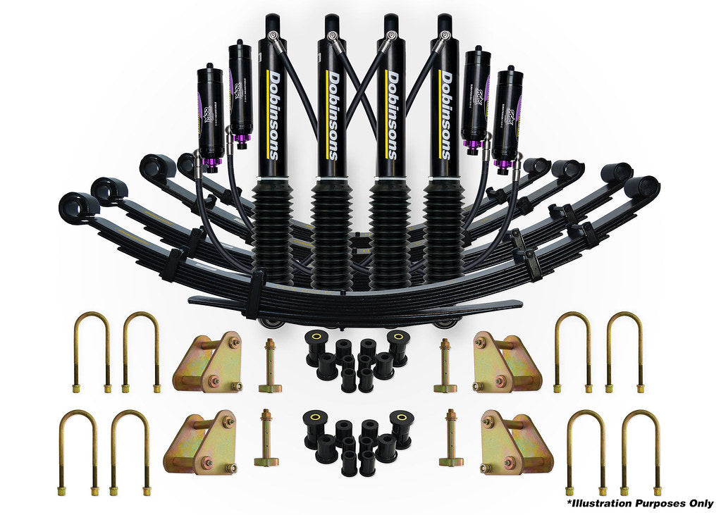 DOBINSONS | 4x4 Full 2.0" MRR 3-Way Adjustable Suspension Kit for Toyota Land Cruiser 43 Series (Smaller Spring Eye) Pre 1979 | DSSKITMRA991