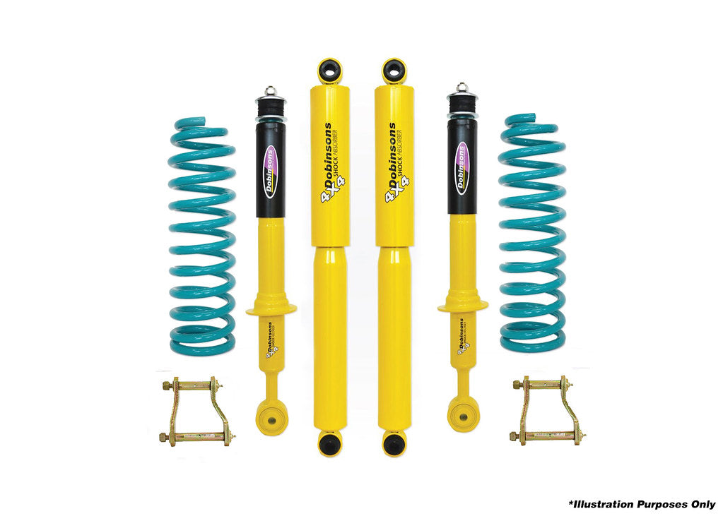 DOBINSONS | 2" Suspension Kit for Nissan Navara D40 2005 on with Extended Rear Shackles | DSSKIT140ERS