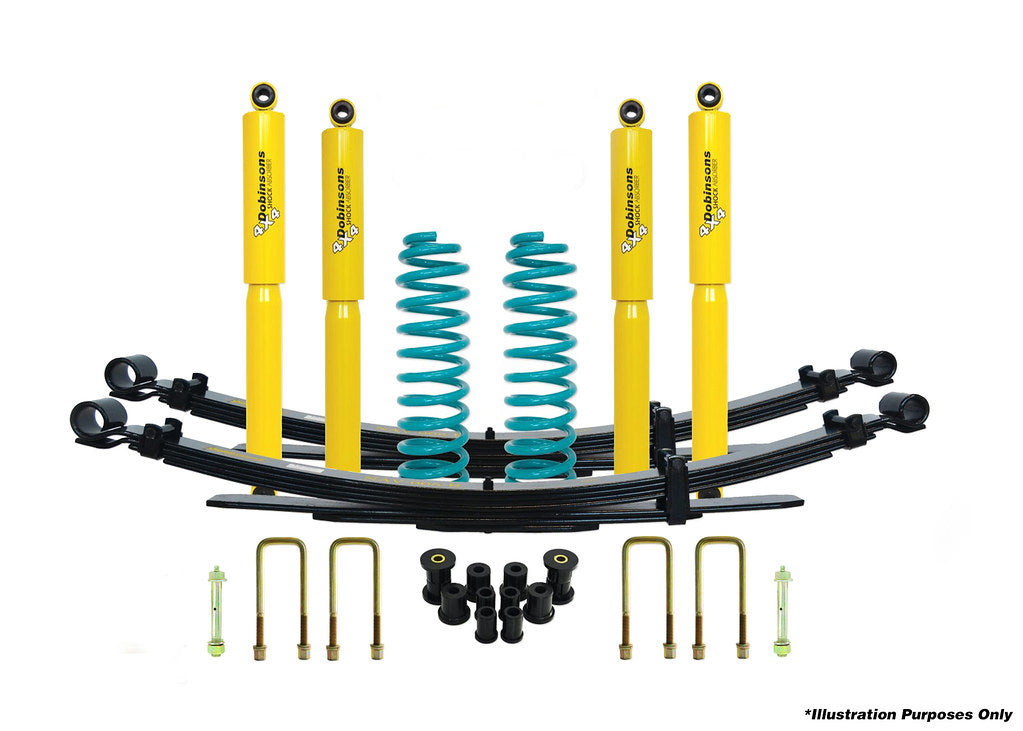 DOBINSONS | 4x4 0"-2" Suspension Kit for Landcruiser 78 Series | FZJ78, HZJ78 (09/1999 to 04/2007), FZJ78, HZJ78, VDJ78 V8 Diesel (04/2007 on) | DSSKIT00212