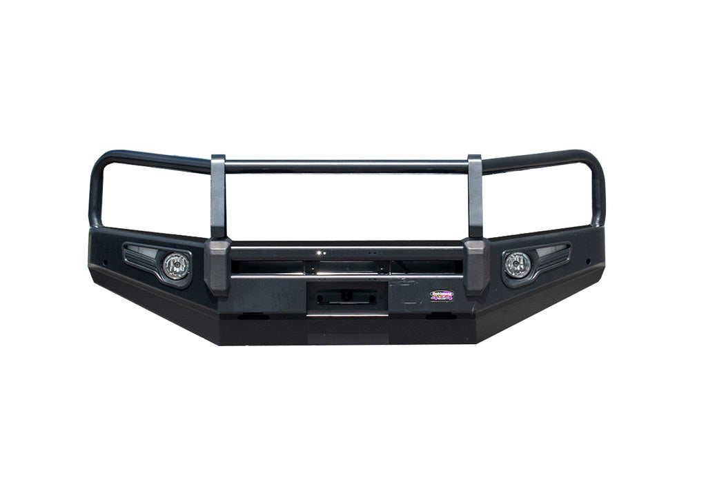 DOBINSONS | BLACK DELUXE BULL BAR FOR TOYOTA LAND CRUISER 200 SERIES 2016+ | WITHOUT FOG LIGHTS | BU59-5545